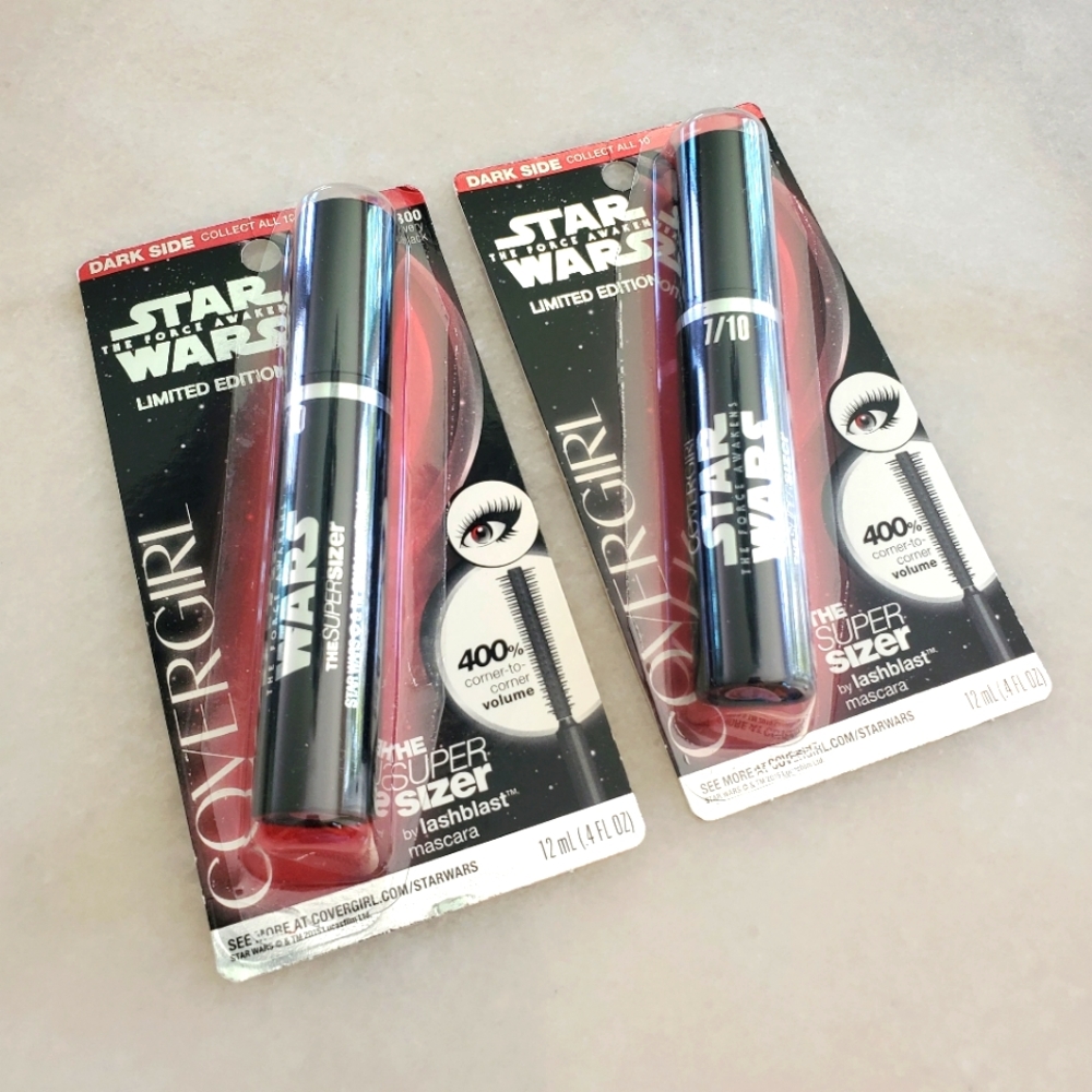 COVERGIRL Star Wars Super Sizer by Lash Blast Mascara Set of 2 Dark Side NEW